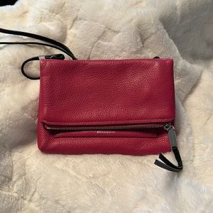 Coach pink fold over crossbody